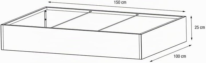 herstera Garden Metall Pflanzkübel Cube | Anthrazit | 150x100x25 cm Mehrfarbig 100 x 150 x 25 cm, Me