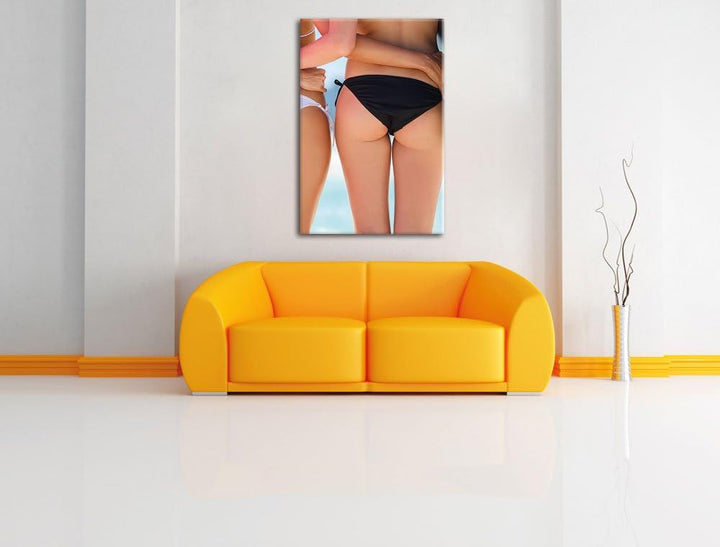 Sexy Girl Bikini, Format: 100x70 auf Leinwand, XXL riesige Bilder fertig gerahmt mit Keilrahmen, Kun