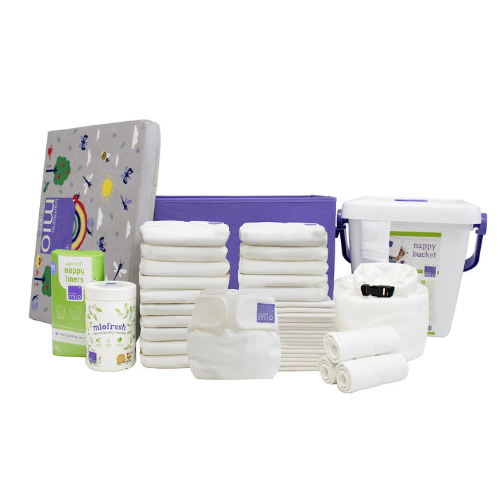 Bambino Mio, Mioduo Stoffwindel Komplett Set Weiss, Weiss