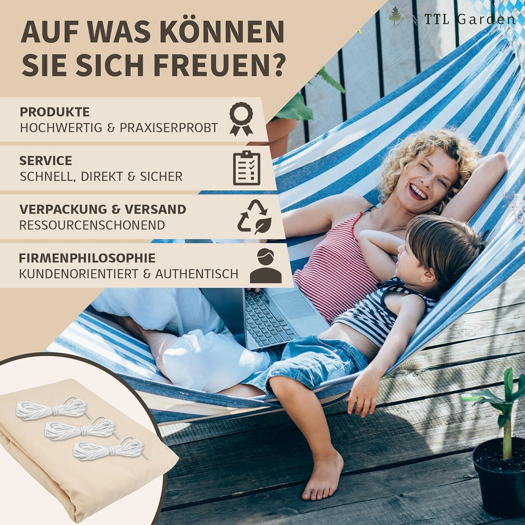 TTL GARDEN 3x3x4,25m Sonnensegel Dreieck rechtwinklig Sand-beige - Premium Polyester 300D 160g/m² 93