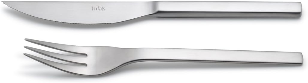 höfats - Steakbesteck 8-teilig mit Steakmesser, Steakgabel und Holzkiste - Besteckset 4 Personen - r