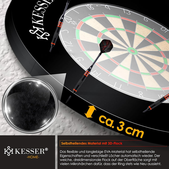 KESSER® Dartscheibe Catchring Schutzring Ø45cm | Auffangring rund Stabiler Wandschutz Zubehör | pass