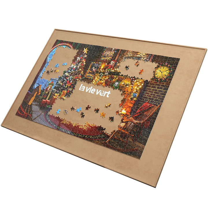 LAVIEVERT Holzpuzzle-Brett, Puzzle-Aufbewahrung, Puzzle-Sparer mit Rutschfester Oberfläche für bis z