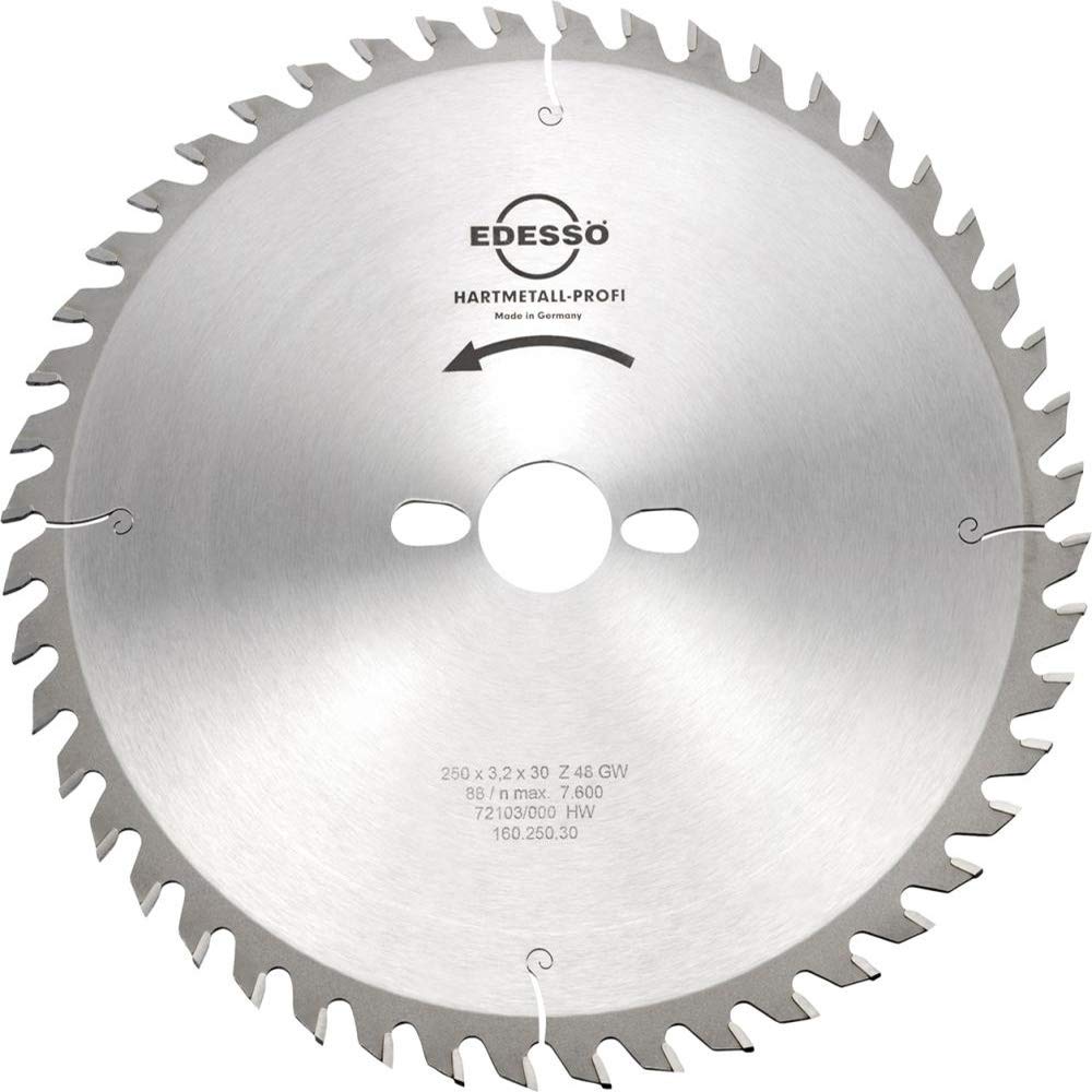 Edessö 16025030 HM-Kreissägeblatt Profi-Mehrzahn 2 KNL HW, Z=48 W, 250 x 3,2/2,2 x 30 mm, Silber