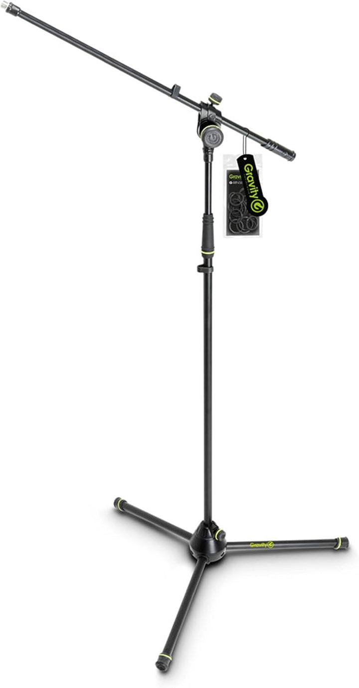 Gravity MS 4321 B - Mikrofonständer mit Dreibein-Klappfuss und 2-Punkt Galgen schwarz oneSize, schwa