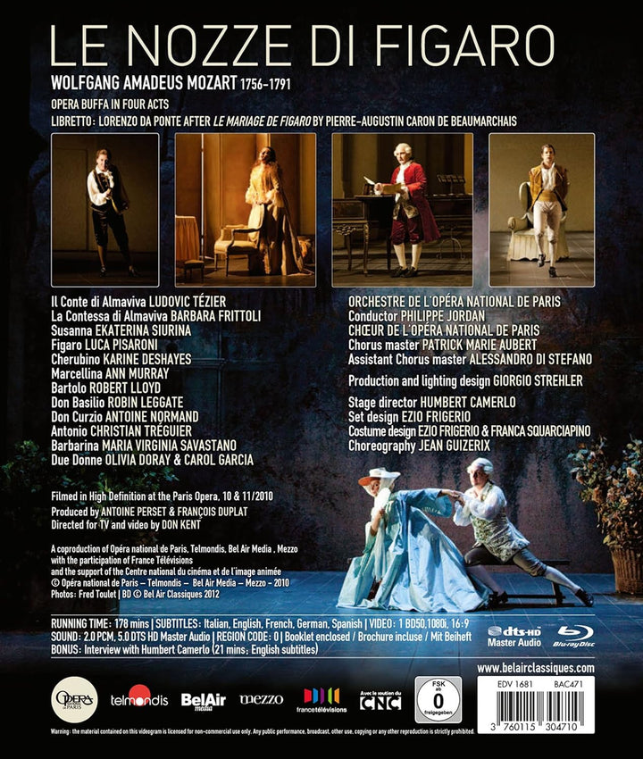 Le Nozze Di Figaro (W.A. Mozart), Blu-ray