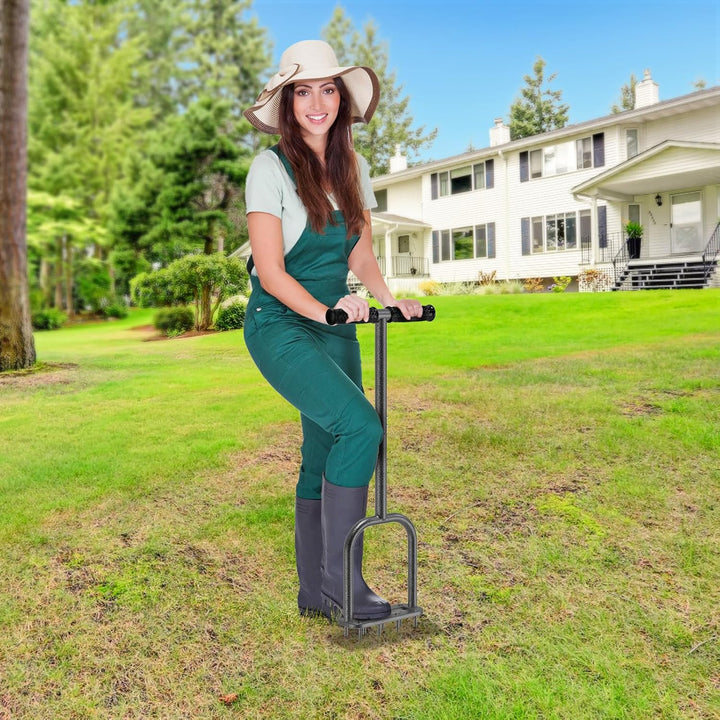 BeneLabel Rasenlüfter Spike, Manuell Rasen Belüfter Gardena Aerifiziergabel Gras Rasenspecht Rasenlo