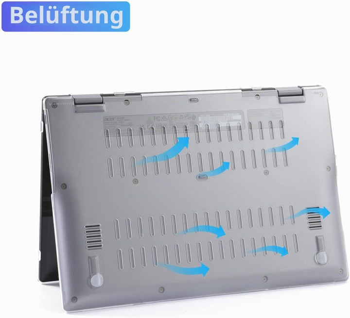 mCover Transparent Hartschalenhülle, nur kompatibel mit Acer Chromebook Enterprise Spin 513 R841T /