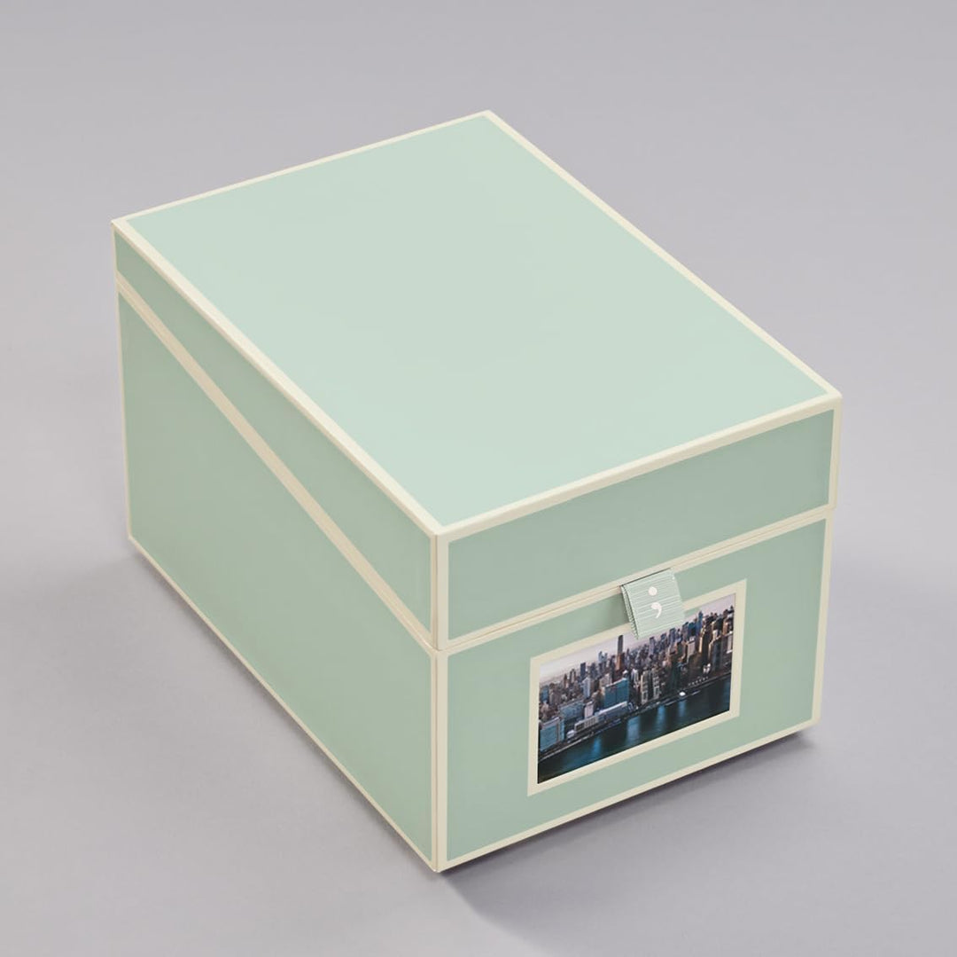 Semikolon 364112 CD- und Fotobox - 17,7 x 15,7 x 25,6 cm - für 10 x 15 cm Fotos - Cover moss pastell