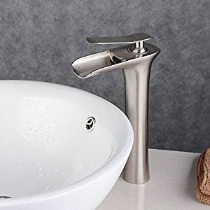 Wasserfall Wasserhahn Bad, Beelee Wasserhahn Waschbecken für Badezimmer, Einhandmischer Waschtischar