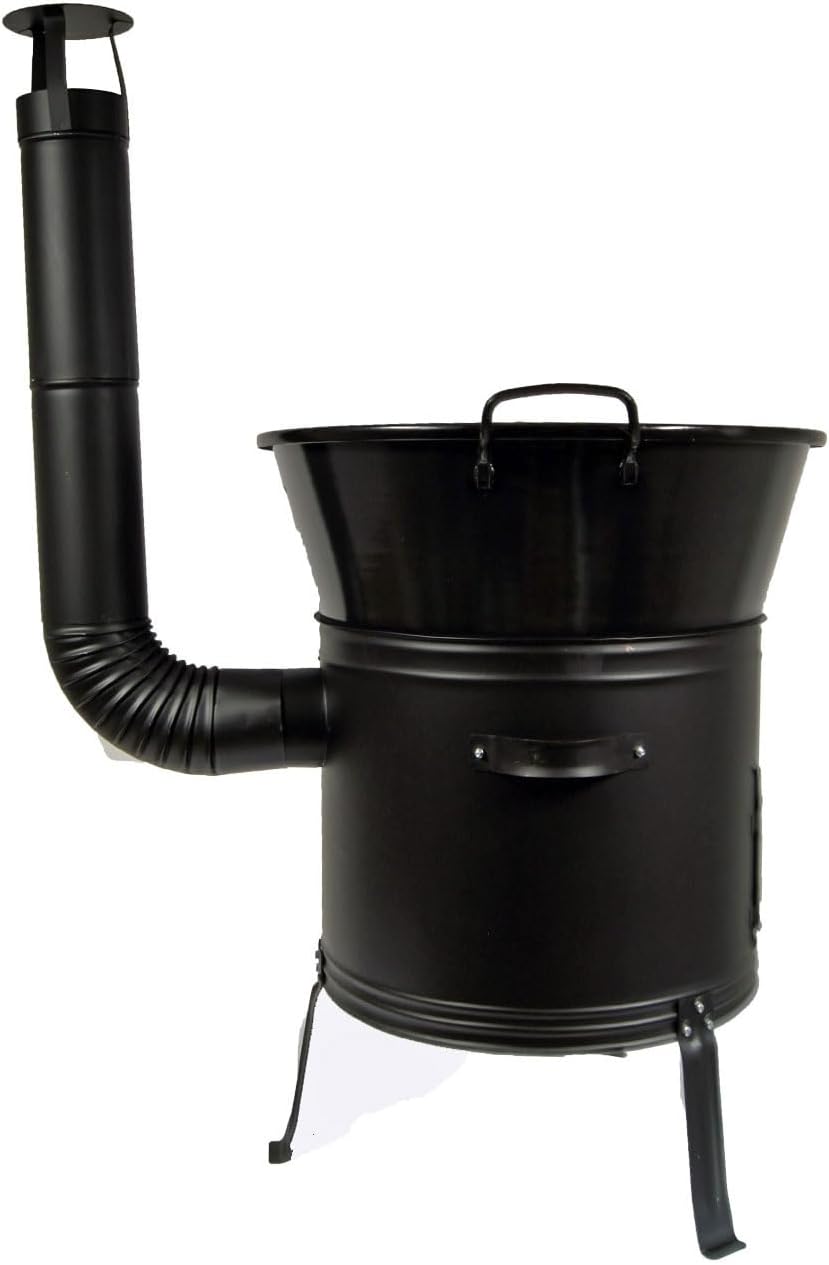 Set Ungarischer Ofen 45 mit Gulaschkessel 40 L Emaille mit Bügel Gulaschkanone mit Suppentopf