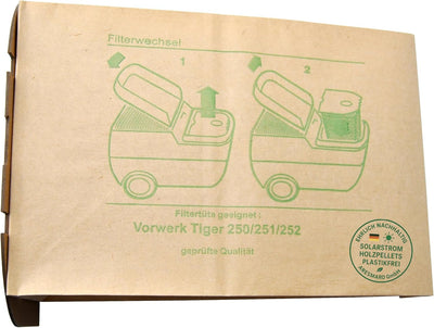 20 Staubsaugerbeutel geeignet für Vorwerk Tiger 250, 251, 252