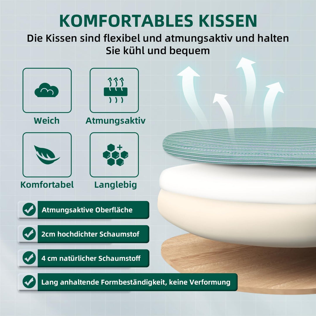 Airchros Bürostuhl mit Hochklappbaren Armlehnen, Bürostuhl Ergonomisch mit Einstellbarer Lendenstütz