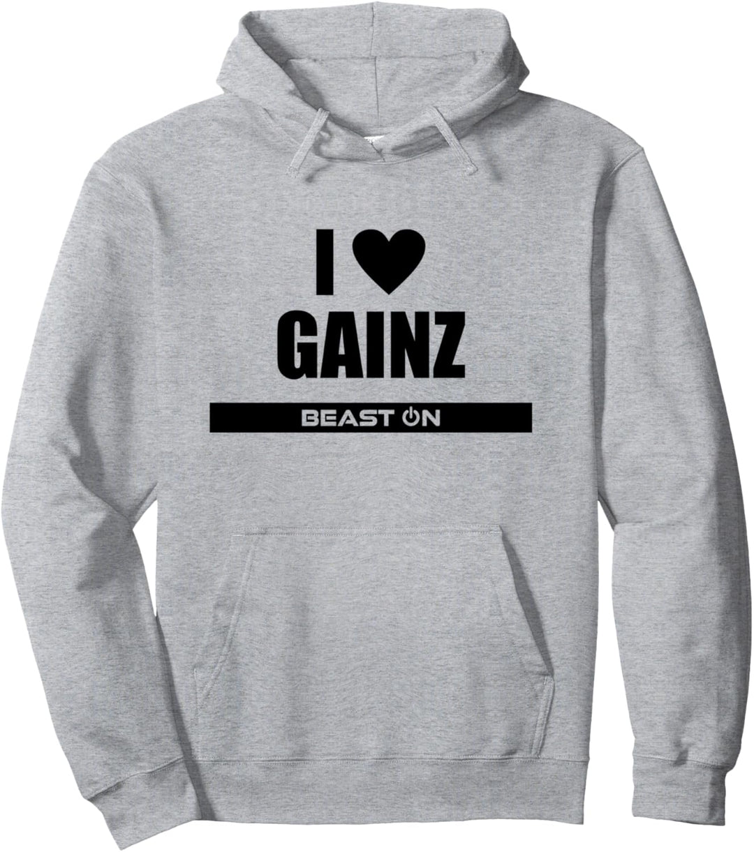 I Love Gainz Gains Training Fitness Gym Motivation Sprüche Pullover Hoodie