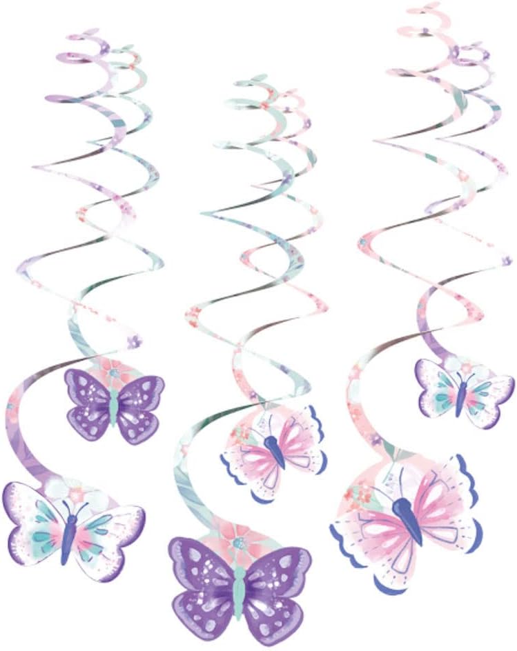 HHO Schmetterling-Flutter-Party-Set Deko - Dekoset - Partyketten Dekospiralen, Set: Dekoration