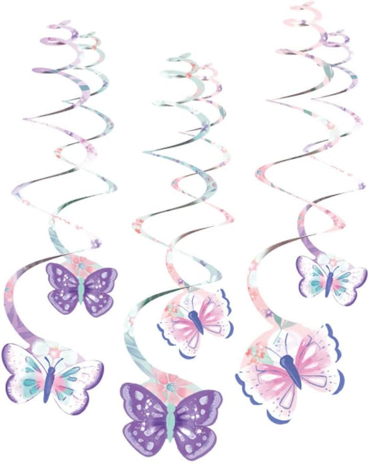 HHO Schmetterling-Flutter-Party-Set Deko - Dekoset - Partyketten Dekospiralen, Set: Dekoration