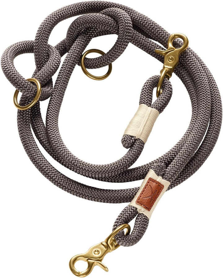 HUNTER Sansibar RANTUM Verstellbare Führleine für Hunde, modern, nautisch, 1 x 200 cm, grau &amp; Sansib