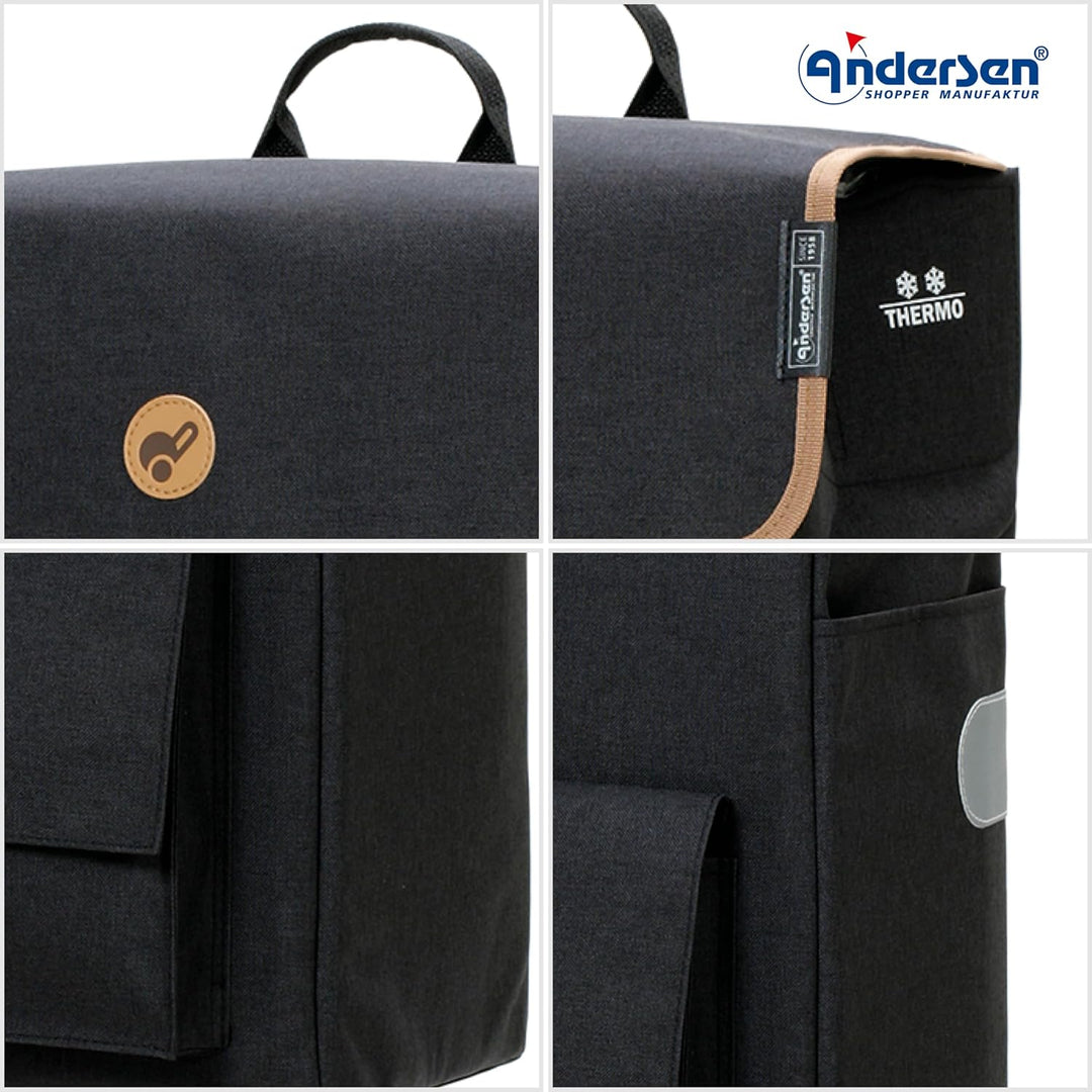 Andersen Einkaufstrolley - klappbar - 56 Liter - Treppensteiger - mit Kühlfach - belastbar 40 kg - S