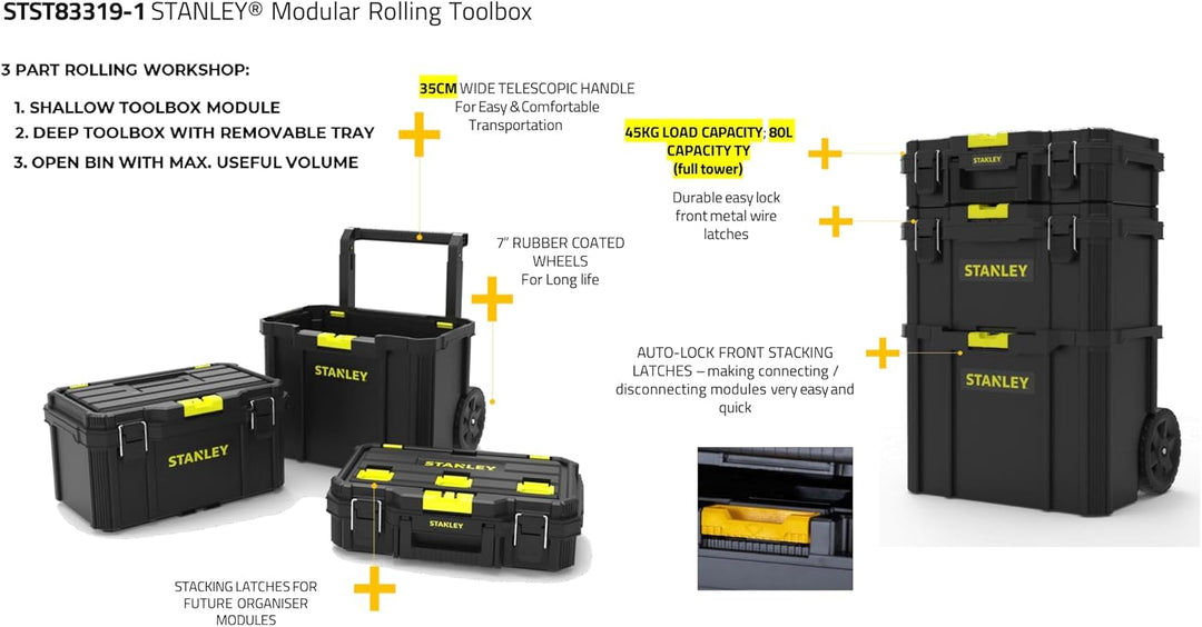 STANLEY Tools móvil 3 en 1 Multicolor 3 in 1 Mobile Werkstatt, 3 in 1 Mobile Werkstatt