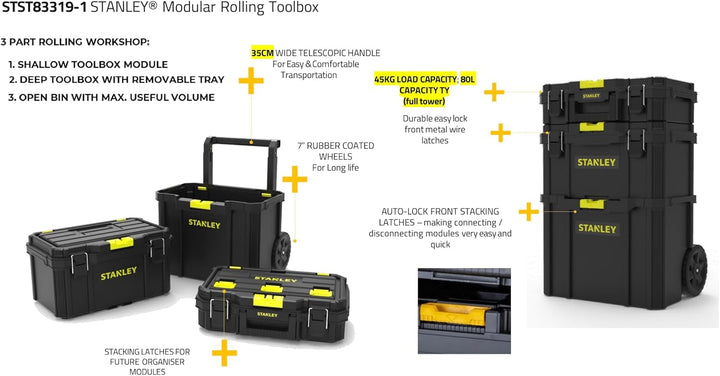 STANLEY Tools móvil 3 en 1 Multicolor 3 in 1 Mobile Werkstatt, 3 in 1 Mobile Werkstatt
