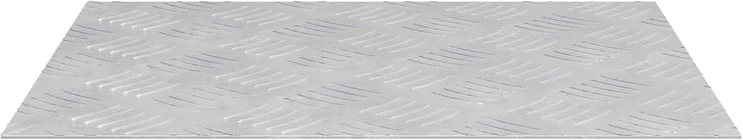 vidaXL Aluminium gerippte Treppenstufen Anti Rutsch Innentmatten | Gebürstetes Silber Set aus 4 rech
