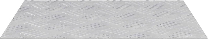 vidaXL Aluminium gerippte Treppenstufen Anti Rutsch Innentmatten | Gebürstetes Silber Set aus 4 rech