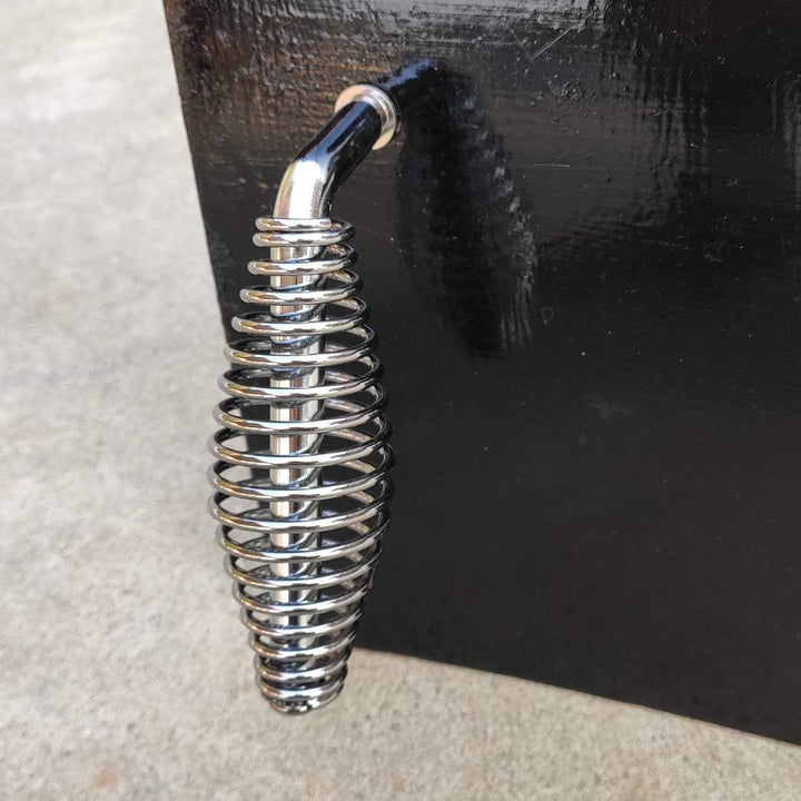 Gooyoou 12,7 cm Edelstahl-Federgriff mit 1,27 cm Stahlstange für Grillgruben, Anhänger, Metallprojek