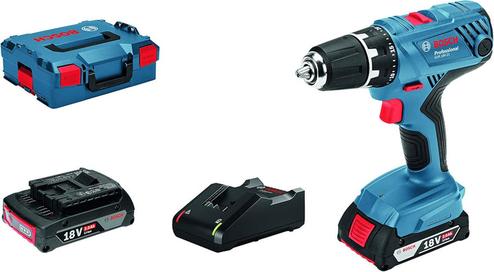 Bosch Professional 18V System Akku-Bohrschrauber GSR 18V-21 (max. Drehmoment: 55 Nm, inkl. 2x2,0 Ah