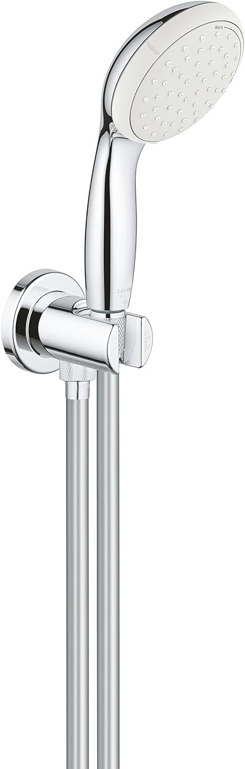 GROHE Tempesta 100 Wandhalterset (wassersparend, 2 Strahlarten, Antikalk- System, langlebig), chrom,