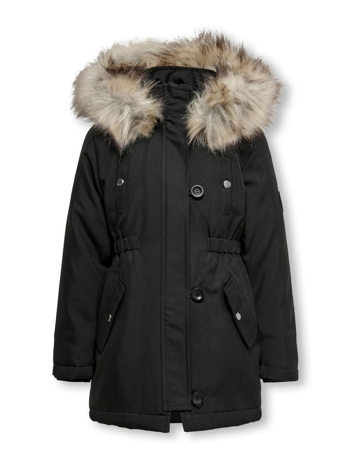 ONLY girl Langer Parka KOGIRIS Langer Parka 116 Black/Detail:fur Light Grey, 116 Black/Detail:fur Li