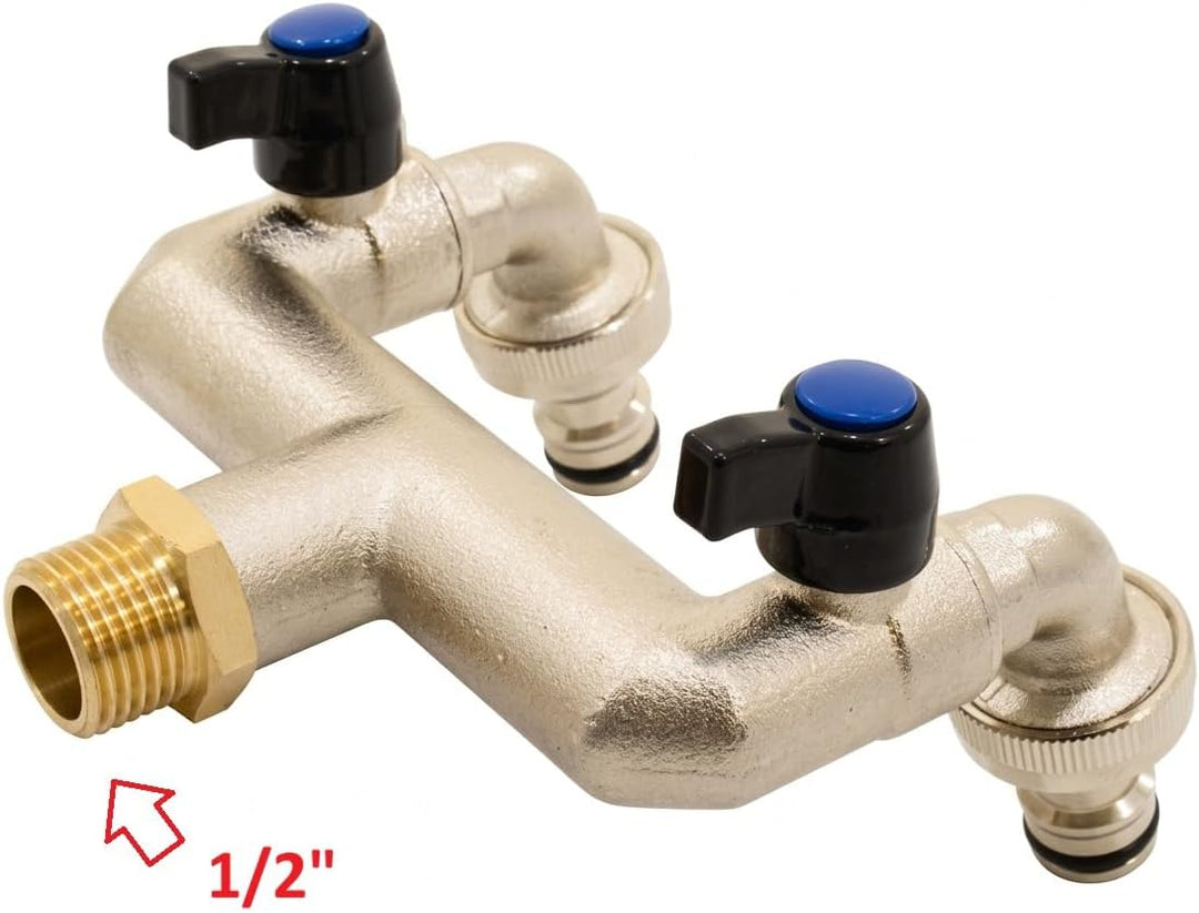 S&M 551482 – 127 mm (1/2 Zoll) Kugelhahn mit doppeltem Ausgang und 19 mm (3/4 Zoll) Gewinde Single,