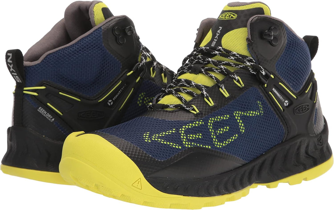 KEEN Herren Nxis Evo Mid Waterproof Wanderstiefel 42.5 EU Black Evening Primrose, 42.5 EU Black Even
