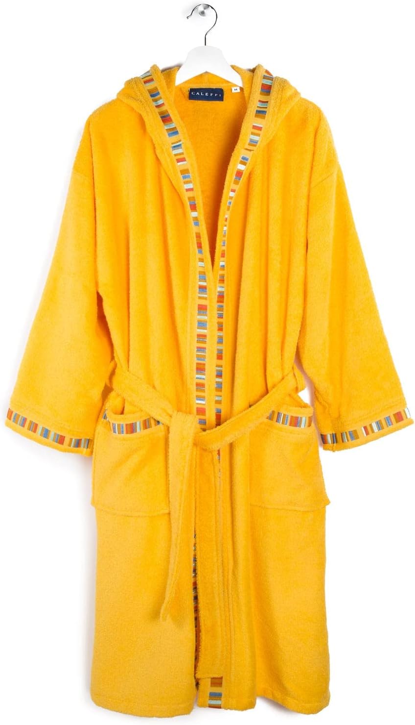 Caleffi spugnissima - Bademantel-mit Kapuze Yupi Junior Einfarbig 6-8 Jahre Gelb, 6-8 Jahre Gelb