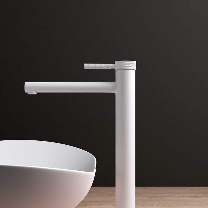 Mai &amp; Mai Armatur Waschtischarmatur WAO-7601-H in Weiss Waschbeckenarmatur 30,5 cm hoch Einhebelmisc
