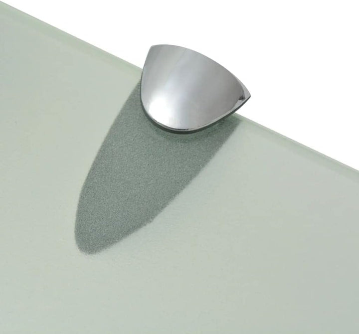 vidaXL Schweberegale 2 STK. Glas 40x20 cm 8 mm Weiss 40 x 20 cm/2, Weiss 40 x 20 cm/2