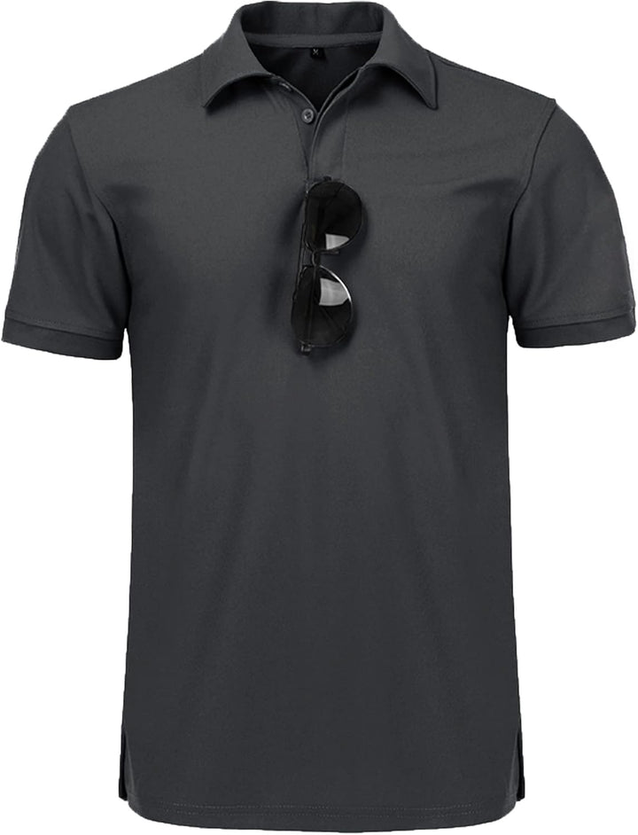 JACKETOWN Herren Kurzarm Poloshirt Schnelltrocknend Atmungsaktives Tshirt Tennis Sommer Poloshirts M