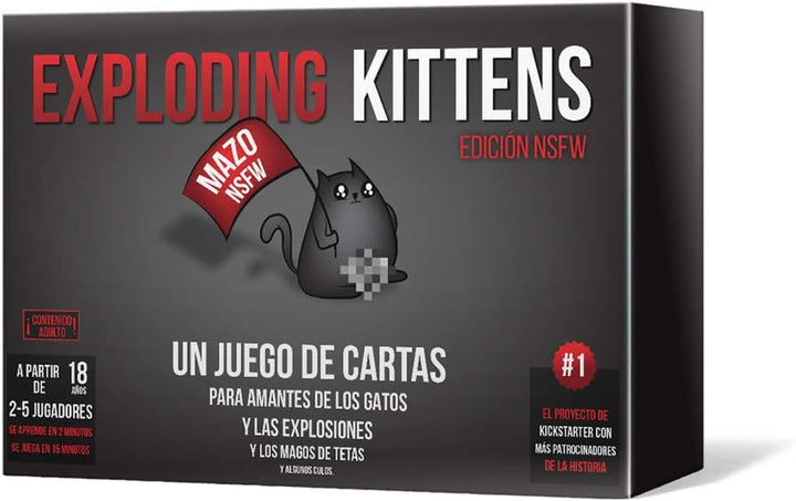 Asmodee Exploding Kittens Explodierende Kätzchen, NSFW, Spanisch, ab 18, Spanisch