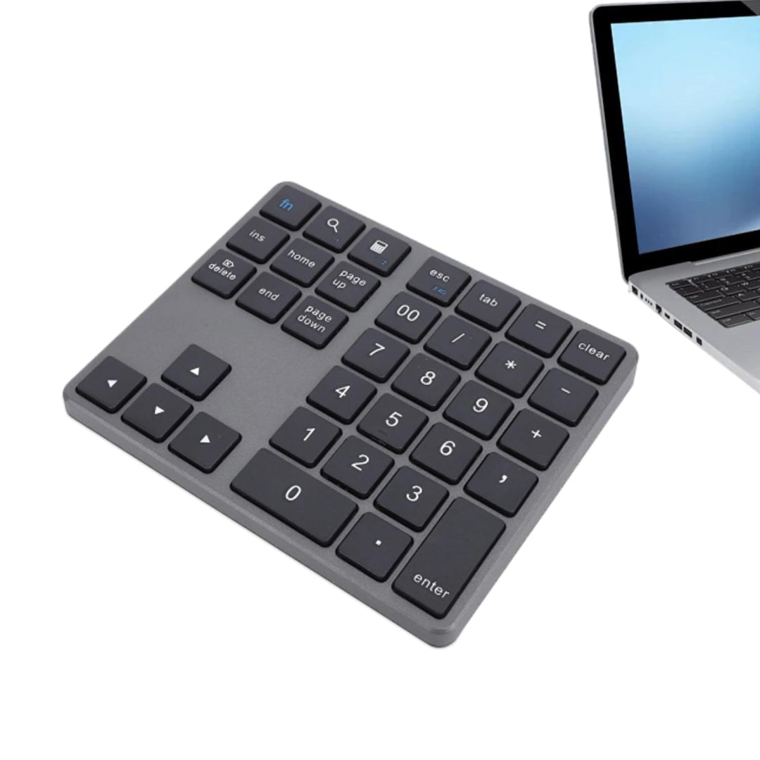 Bluetooth-Nummernblock für Laptop, Kabellose Nummerntastatur, Wiederaufladbarer USB-Ziffernblock mit