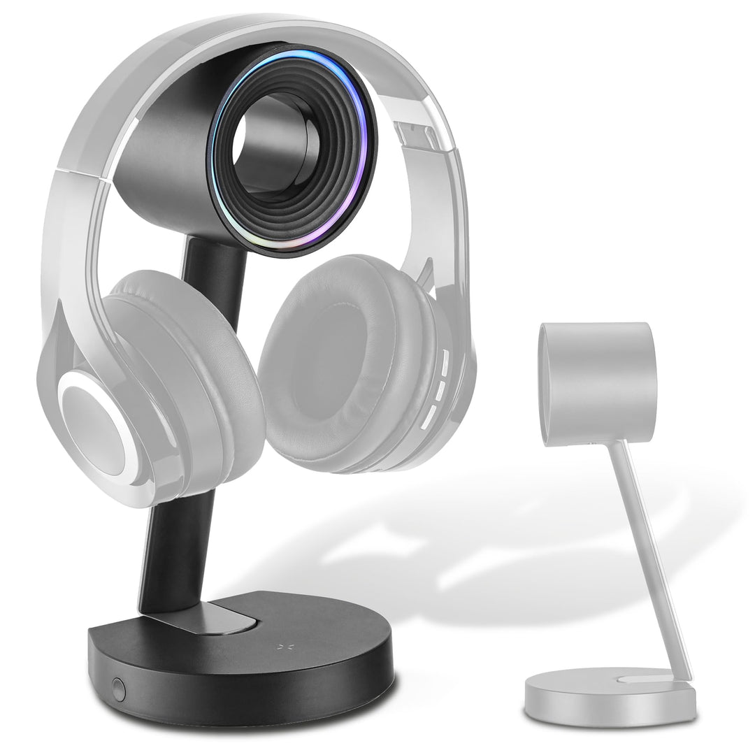 Xantron® Headset Halterung mit dynamischer RGB Beleuchtung & Induktiver Ladestation/Ideal für passio