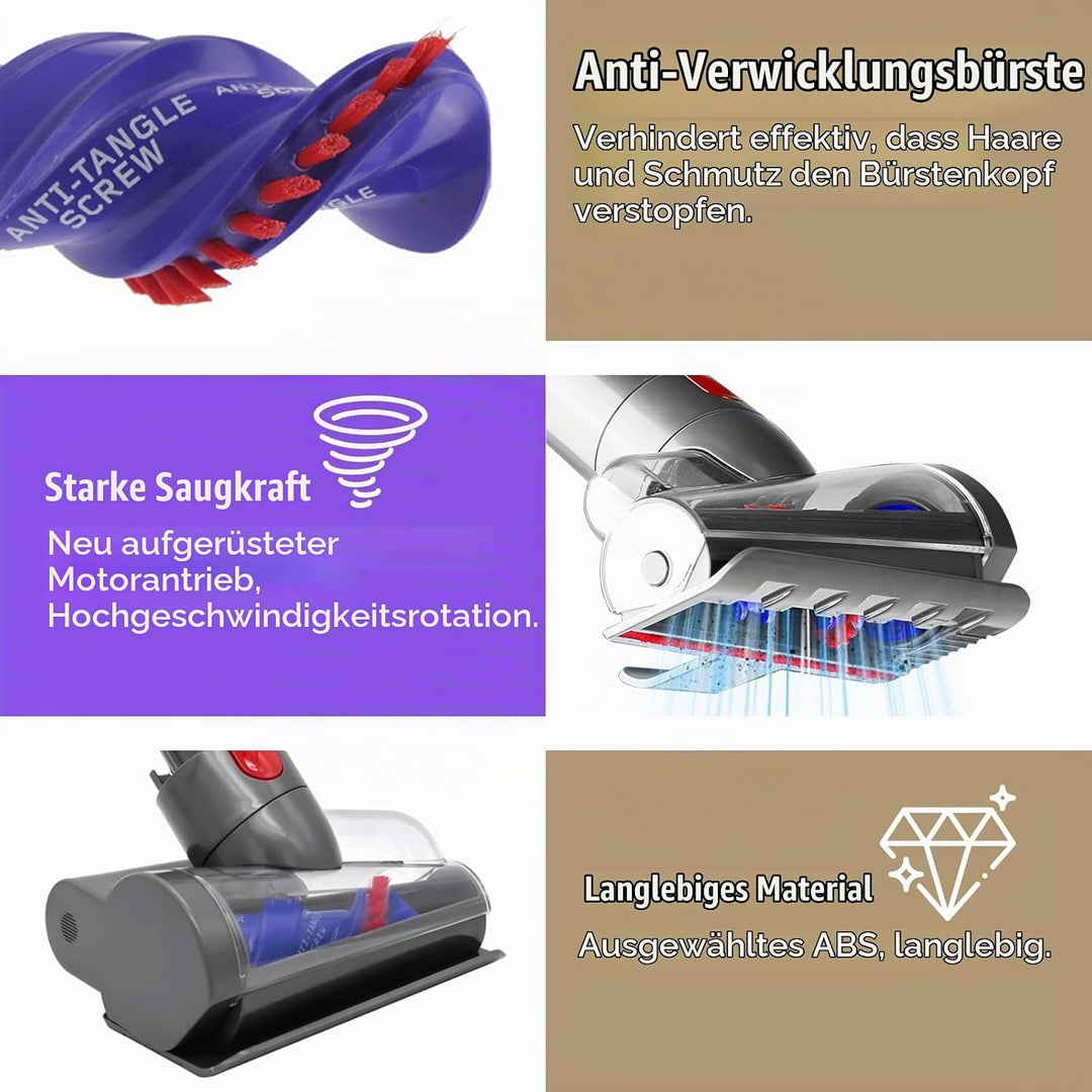 Mini Motorisierte Bürstenkopf Kompatibel Mit Dyson V7 V8 V10 V11 V15 Staubsauger Anti Verwirr Haar S