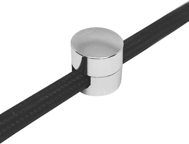smartect Aluminium Wand- und Deckenpins für Textilkabel [4 Stück, Metall] Deckenbefestigung mit Schr