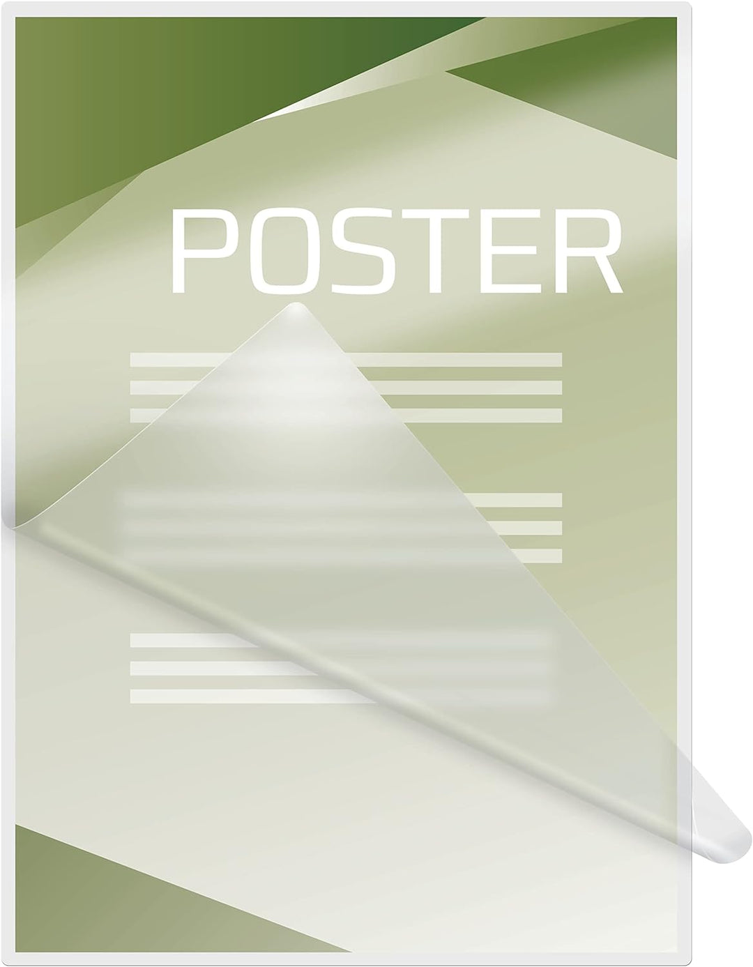 GBC Laminierfolien A2 80 mic, Robuste Laminiertaschen im 100er Pack, Grossformat, Glänzend, Transpar