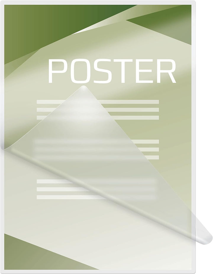 GBC Laminierfolien A2 125 mic, Robuste Laminiertaschen im 50er Pack, Grossformat, Glänzend, Transpar