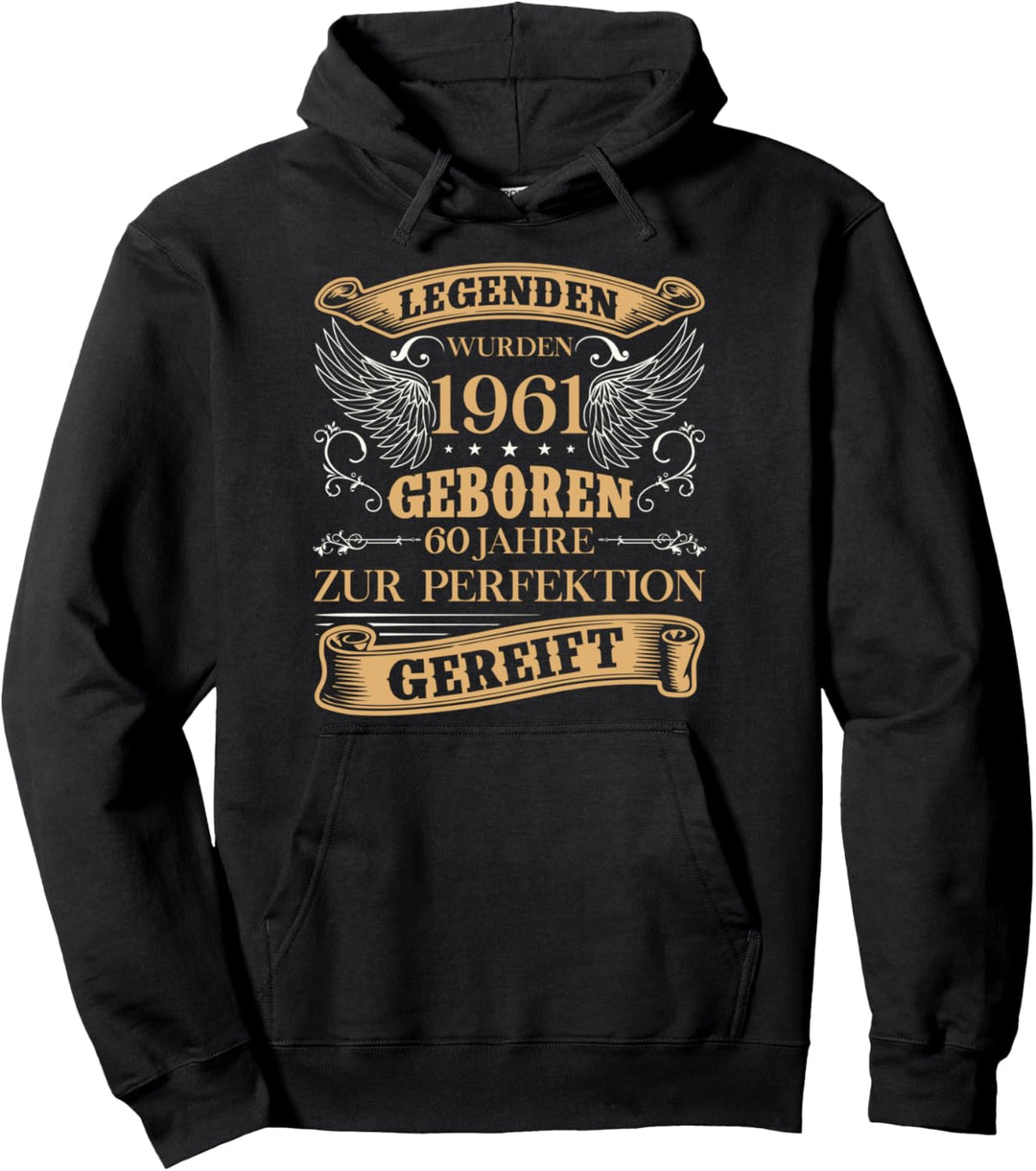 60. Geburtstag Männer 60 Zur Perfektion Gereift März 1961 Pullover Hoodie