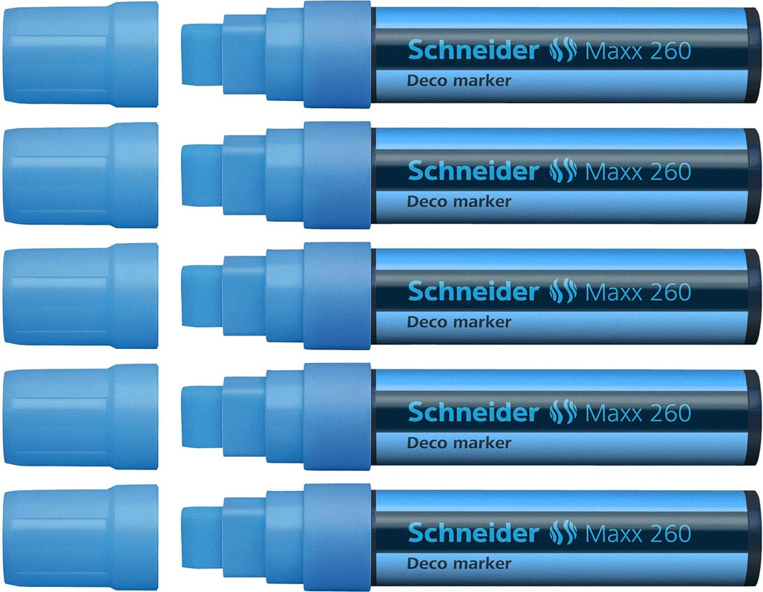 Schneider Maxx 260 Kreidestift (5 + 15 mm Strichstärke, feucht abwischbar, wasserbasiert, geruchsneu