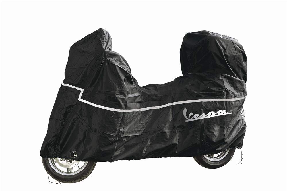 Vespa 605291M002 Abdeckplane mit Logo Primavera, Sprint, ET, LX, S, PX Schwarz
