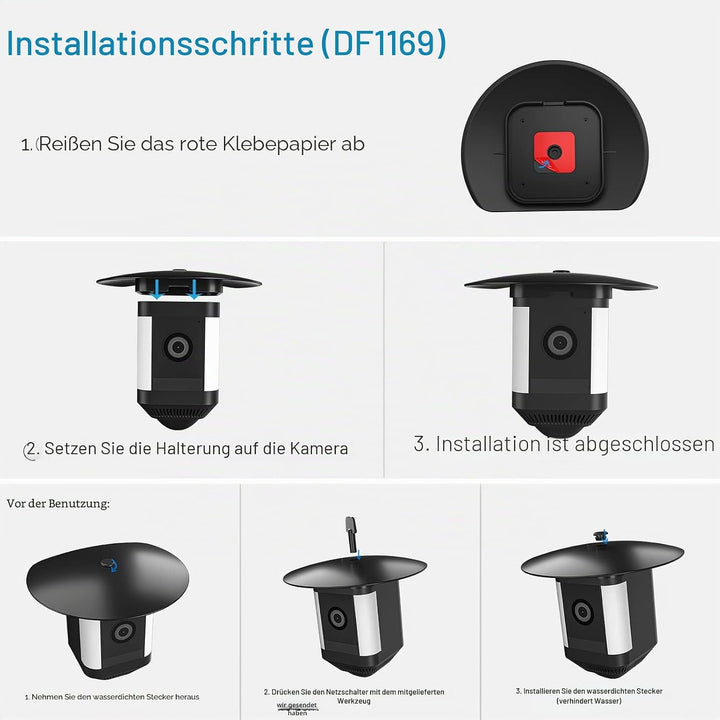 HOLACA Sonnenschutz Halterung, Regenschutz Abdeckung, Kompatibel Mit Spotlight Kamera Plus