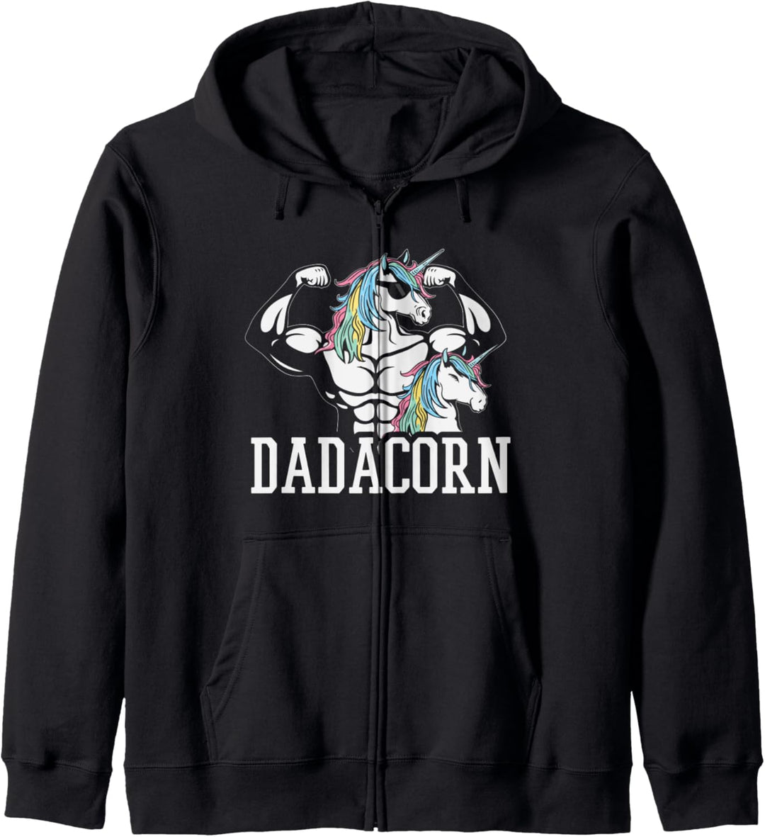 Dadacorn Cute Swole Unicorn Father's Day Kapuzenjacke