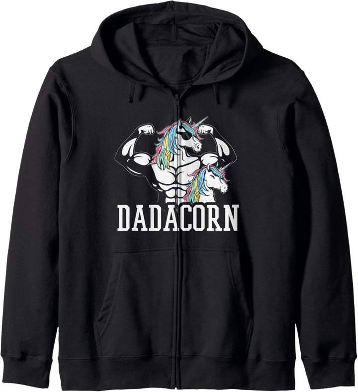Dadacorn Cute Swole Unicorn Father's Day Kapuzenjacke