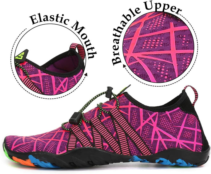 SAGUARO Badeschuhe für Herren Damen - 7/9 Drainagelöcher Schnelltrocknende rutschfest, Gr 35-48 35 E